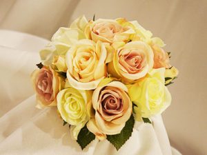 Peach / Pink Rose Posy The Perfect Piece Bridal Flowers